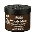 Woody Musk Car Air Freshener Gel, 60g organic Essential Oil Gel Diffuser, Twist-Activated Spill-Proof Car Perfume, Natural Odor Remover, Eco-Friendly Dashboard &amp; Vent Freshener