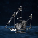 Shrines Digital SILVER Clock