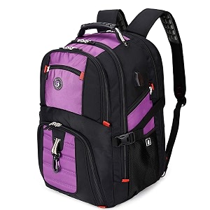 shrradoo extra large 50l travel laptop backpack with usb charging port fit 17 inch laptops for men women
