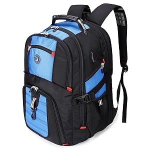 shrradoo extra large 50l travel laptop backpack with usb charging port fit 17 inch laptops for men women