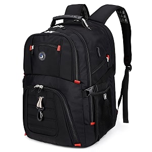 shrradoo extra large 50l travel laptop backpack with usb charging port fit 17 inch laptops for men women