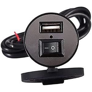 shrsky 21 amp motorcycle bike mobile phone usb charger power adapter 12-24v universal for all bikes amp all gearless scooters waterproof power adapter socket - black