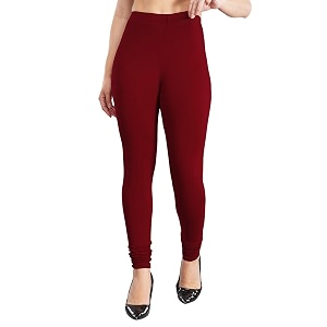 shruthi classic fit super stretchable cotton elastane fabric churidar ultra soft cotton blend leggings for women