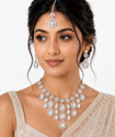 shs Alloy Silver Silver White Jewel Set