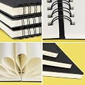 Shuang You A5 size Hardcover Spiral Plain Travel Writing Notebooks, Notepad Sketchbook, Students College Office Business Subject Diary Spiral Book Journal (Black, 6)