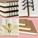 SHUANGYOU A5 Size Hardcover Spiral Plain Travel Writing Notebooks, Notepad Sketchbook, Students College Office Business Subject Diary Spiral Book Journal (Brown, 1), 140 Pages