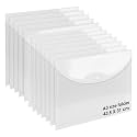 Shuban Document File Folders with Snap Button Closure, Waterproof Plastic Envelope Pouches for Letter/A4 Size Paper, Assorted Transparent Colors (Style-6-A3 Clear Transparent Folder-12Pcs)