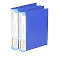 Shuban Plastic File Folder 2D Ring Clip Binder, A4 Size Heavy Plastic Tough &amp; Durable Board Box File - 2Pcs