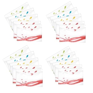 shuban a4 plastic file folder document organizer plastic file holder with snap button waterproof certificate folder for office school home style-9- leaf printed folder 20 pcs -multi color