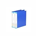 Shuban Plastic File Folder 2D Ring Clip Binder, Heavy Plastic Tough &amp; Durable Board Box File (A5 2D Ring Binder File - Multicolor (2Pk))