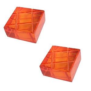 shuban stylish rainbow acrylic paper weight for office study table stylish gifting items 6x6x3 cm red-2 pcs