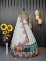 Shubh-Viyan Textiles Bandhani Floral Print Printed Geometric