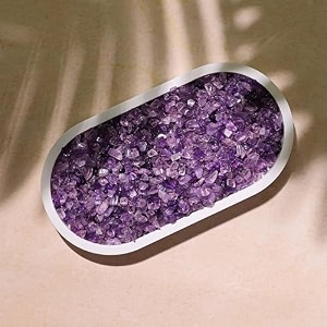 amethyst chips stone for reiki meditation vastu 50 gm  healing gemstone for stress relief emotional balance amp mental clarity  decorative crystals for spiritual home decor amp jewellery making