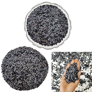 black agate chips for grounding emotional balance amp stability  positive crystal gemstone for vastu reiki amp meditation  crystal for diy craft jewellery making home decor amp table decor 100 gm