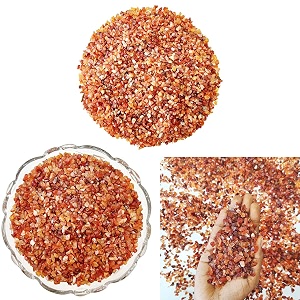 shubhanjali crystal red carnelian chips stone 50 gm natural crystal for creativity motivation confidence reiki meditation vastu home decor amp diy jewellery making