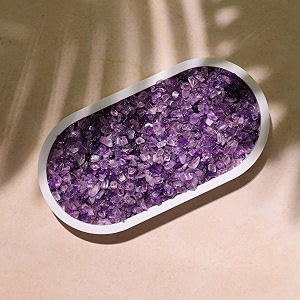 amethyst chips stone for reiki meditation vastu 250 gm  healing gemstone for stress relief emotional balance amp mental clarity  decorative crystals for spiritual home decor amp jewellery making