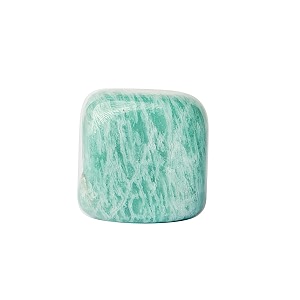 shubhanjali reiki healing amazonite crystal single tumble stone raw amazonite tumble gemstone pebble for aquarium home decorative garden table vastu correction 1 pc green