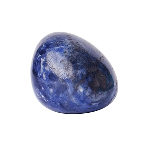 shubhanjali reiki healing sodalite crystal single tumble stone raw sodalite tumble gemstone pebble for aquarium home decorative garden table vastu correction 1 pc blue