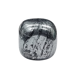 shubhanjali reiki healing hematite crystal single tumble stone raw hematite tumble gemstone pebble for aquarium home decorative garden table vastu correction 1 pc silver