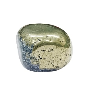 shubhanjali reiki healing pyrite crystal single tumble stone raw pyrite tumble gemstone pebble for aquarium home decorative garden table vastu correction 1 pc gold