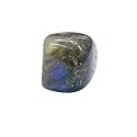 Shubhanjali Reiki Healing Labradorite Crystal Single Tumble Stone Raw Labradorite Tumble Gemstone Pebble for Aquarium Home Decorative Garden Table Vastu Correction 1 Pc Grey