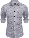 SHUBHFLAX Men Printed Casual Grey Shirt