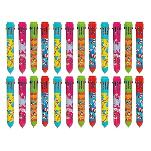 birthday return gift in bulk  cartoon printed 10 in 1 ball pencute stationerystylish pen for kids boys amp girlsschool supplies pack of 24 multicolor