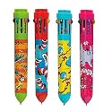 Kids Birthday Party Return Gift Item In Bulk | Multi Print 10 In 1 Ball Pen For School Kids Boys &amp; Girls/Students (Pack of 4, Multicolor)