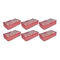 Lehanga Coverfor Travel Wedding Bridal | Saree/Ghaghra/Gown Cover With Zip For Storage And Gift Purpose | Lehenga Cover Bag (Pack of 6, Red)