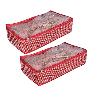 lehenga cover  lehanga cover for storage wedding travel saree sari bridal with zip big size for storage and gift purpose  lehenga cover big size pack of 2 red