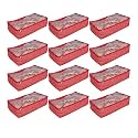 Lehenga Cover For Storage Saree/Lehenga/Ghaghra/Gown Cover With Zip Gift Purpose| Lehenga Cover For Wedding Bridal Travel(Pack of 12, Red)