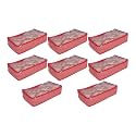 Lehenga Cover for Women - Bridal Wedding Travel Storage and Gift Purpose -Ghaghra/Gown Cover With Zip (Pack of 8, Red)