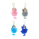 ShubhKraft Pompom Rabbit Fur Doll Keychain For Girls Return Gift (Pack of 4, Multicolor) Key Chain