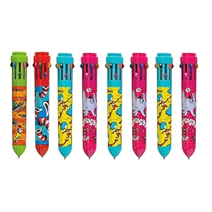 return gift in bulk  cartoon printed 10 in 1 ball pencute stationerystylish pen for kids boys amp girlsschool supplies pack of 8 multicolor