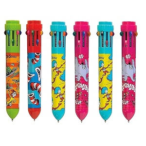 return gift set in bulk for kids  10 in 1 retractable ball pen with multiprintstylish pen for kids boys amp girls pack of 6 multicolor