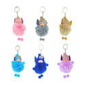 ShubhKraft Soft Toy Rabbit Fur Doll Keychain & Keyring For Girls (Pack of 6, Multicolor) Key Chain