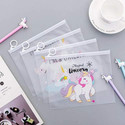 ShubhKraft Transparent Stationary Pouch Unicorn Art Plastic Pencil Bo Ideal for birthday return gits for kids Pack of 12 Unicorn Art Plastic Pencil Boxes