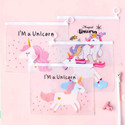 ShubhKraft Transparent Stationary Pouch Unicorn Art Plastic Pencil Bo Ideal for birthday return gits for kids Pack of 10 Unicorn Art Plastic Pencil Boxes (Set of 10, Multicolor)