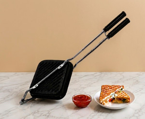 shuddhkitchen Two Side Grill Maker Grill Sandwich