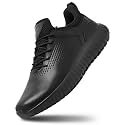 SHULOOK Men's Non Slip Work Shoes Kitchen Restaurant Chef Sneakers Black