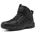 SHULOOK Men's Waterproof Hiking Boots Non-Slip Lightweight Mid Top Ankle Boot Breathable Hiker Trekking Shoes