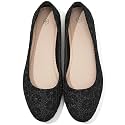 Shupua Womens Flats Lace Ballet Flats Dressy Slip On Shoes for Work Wedding