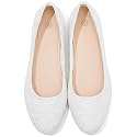 Shupua Womens Flats Lace Ballet Flats Dressy Slip On Shoes for Work Wedding