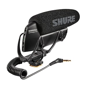 shure camera mount shotgun microphone black vp83