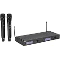 Shure SLXD24D/N8CB Dual Channel Wireless Microphone System - Includes Two SLXD2 Handheld Transmitters with Nexadyne 8/C Vocal Mic Capsules, SLXD4D Rack Mount Receiver | H55 Band (SLXD24D/N8CB-H55)