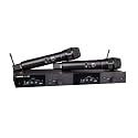 Shure SLXD24D/N8CB Dual Channel Wireless Microphone System - Includes Two SLXD2 Handheld Transmitters with Nexadyne 8/S Vocal Mic Capsules, SLXD4D Rack Mount Receiver | J52 Band (SLXD24D/N8SB-J52)