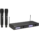 Shure SLXD24D/N8CB Dual Channel Wireless Microphone System - Includes Two SLXD2 Handheld Transmitters with Nexadyne 8/S Vocal Mic Capsules, SLXD4D Rack Mount Receiver | H55 Band (SLXD24D/N8SB-H55)