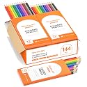 Shuttle Art 144 PCS Colored Pencils Bulk, 12 Assorted Colors, Pack of 12, Break-Resistant, Pre-sharpened Colored Pencils for Kids, Bulk Pack School Supplies for Teachers & Students