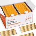 Shuttle Art 2000 Pack #2 HB Pencils Pre-Sharpened, Bulk Pencils with Erasers