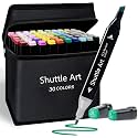 SHUTTLE ART 30 PCS Markers Set, Non-Toxic Art Supplies for Kids &amp; Adults, Perfect Drawing, Illustration in Coloring Books Pen Colour Broad Drawing Sketching Includes Case for Easy Storage